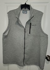 Properly Tied Delta Vest Mens Extra Large XL Grey Quilted Design Zip Front Sku3
