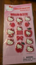 Hello Kitty Sanrio 2009 Flocked Stickers Brand New