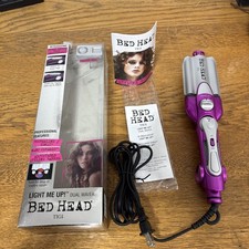 Bed Head Tigi Dual Waver Iron 3 Barrel Tourmaline Nano Ceramic Pink BH300