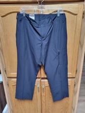 NWT. Black Nylon Athleisure Cropped Ankle Pants By Kirkland sz 12