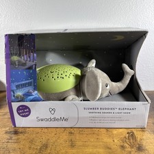 SwaddleMe Slumber Buddies Elephant Soother Musical Projector Night Light/Timer