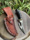 BCS SCHOPP MONTANA SNAKE CUSTOM KNIFE DARK HORN HANDLE "RAM RAPIER BLADE" — photo 1