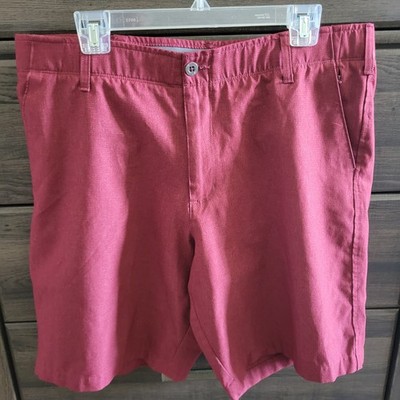 Swiss Tech Men's Shorts 38 Raspberr Red Performance Flat Front Gorpcore Outdoor 
