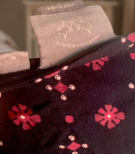 Anthropologie Vanessa Virginia Burgundy Embroidered Tunic Dress Size M - Picture 5 of 5