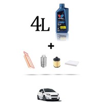 Hoffcar Set Service 4 Filter Und 4L ÖL FüR Fiat Grande Punto 1.3 D Multijet 55