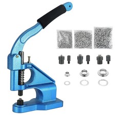 Hand Press Grommet Machine Craft/Industrial Use Heavy Duty with 1500 Grommets...