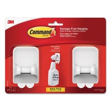 Command 170092ES 2.34" x 1.69" x 3.34" Spray Bottle Holder -  White (2/Pack) New