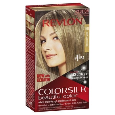 Revlon ColorSilk 60 Dark Ash Blonde Long Lasting Hair Colour Haarfarbe Color 1P
