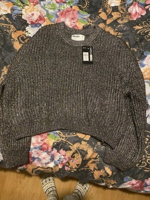 Rita Ora Multicoloured Metallic Dark Grey Jumper