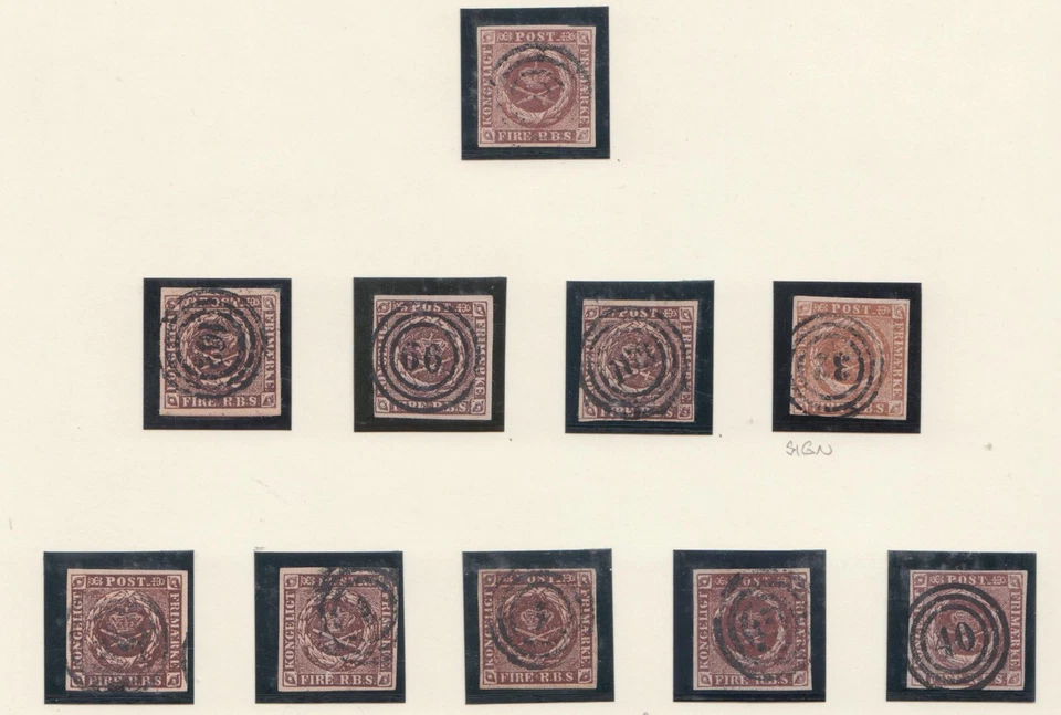 DENMARK 1851-1862 FANTASTIC COLLECTION 73 CLASSIC STAMPS - ONLY LUXUS QUALITY !! - Bild 2 von 4