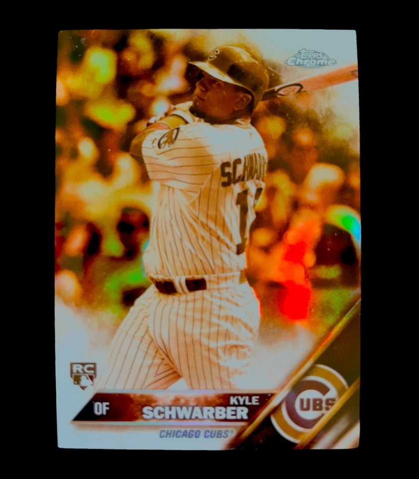 KYLE SCHWARBER ROOKIE BROWN REFRACTOR RARE HOLO Chrome RC Card 2016 - PHILLIES - Image 3 of 4