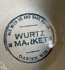 Red Wing Stoneware Pottery Advertising Bowl WURTZ Darien Wisconsin