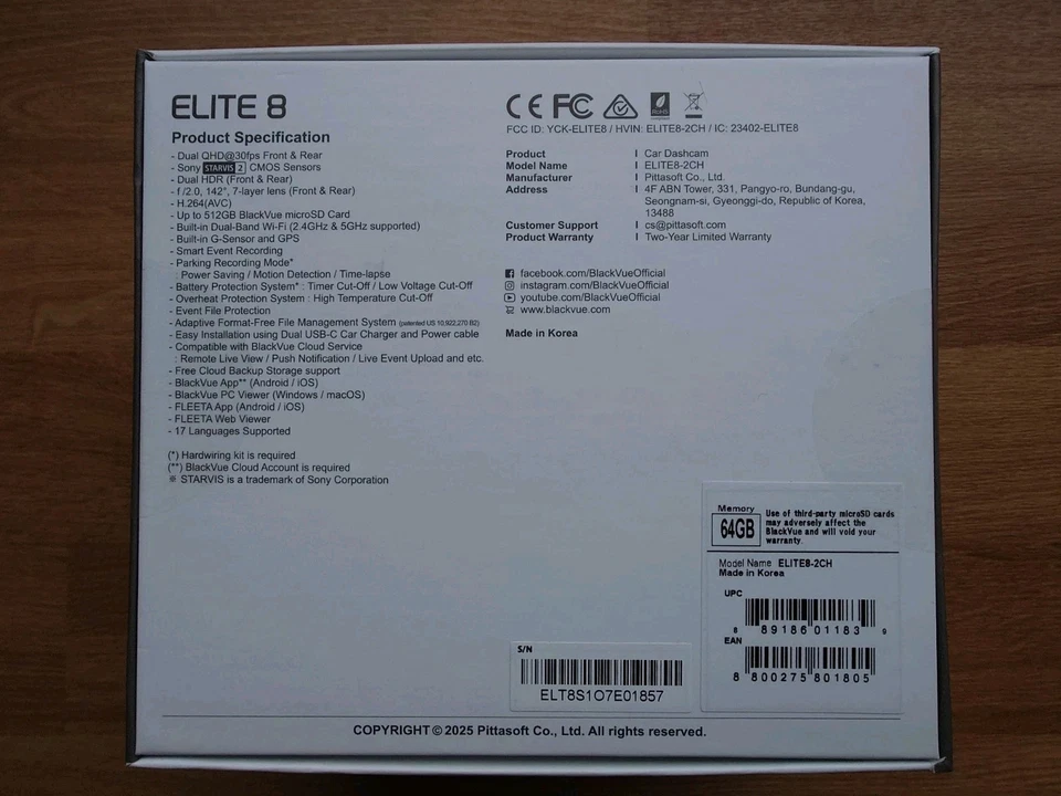 BlackVue ELITE 8 2CH Dash Cam UK Edition – 2K/2K QHD Front & Rear, Dual HDR 64GB - Image 2 of 4