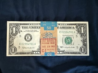 FULL Pack of 50 Consecutive One Dollar Bills $1 1963 UNCIRCULATED