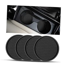  Car Cup Holder Coaster, 4 Pack Non-Slip Auto Insert Cup Coasters, 2.75 Black
