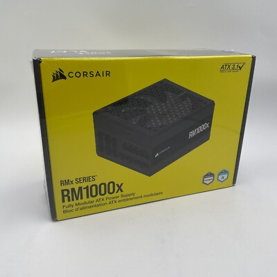 CORSAIR RM1000x Fully Modular Low-Noise ATX Power Supply ‎Black CP