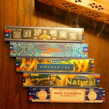 Satya Incense Sticks 15g Sai Baba Nag Champa Super Hit Golden Era Aastha Natural