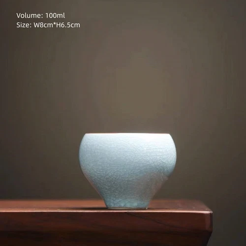 Tazza da tè porcellana smaltata crepitante tazza kungfu cinese celadon tazze ceramica - Foto 39 di 40