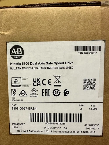 NEW Allen Bradley 2198-D057-ERS4 Ser A Kinetix 5700 Dual Axis Drive 2198D057ERS4 - Picture 1 of 3