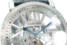 Cartier Rotonde de Cartier HPI00449 Tourbillon Skeleton White Gold Men's Watch 8