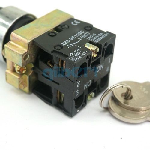 Interruptor de selección de llave momentánea mantenida de 22 mm montaje 2/3 posiciones N/O N/C - Imagen 25 de 29