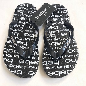 bebe black sandals