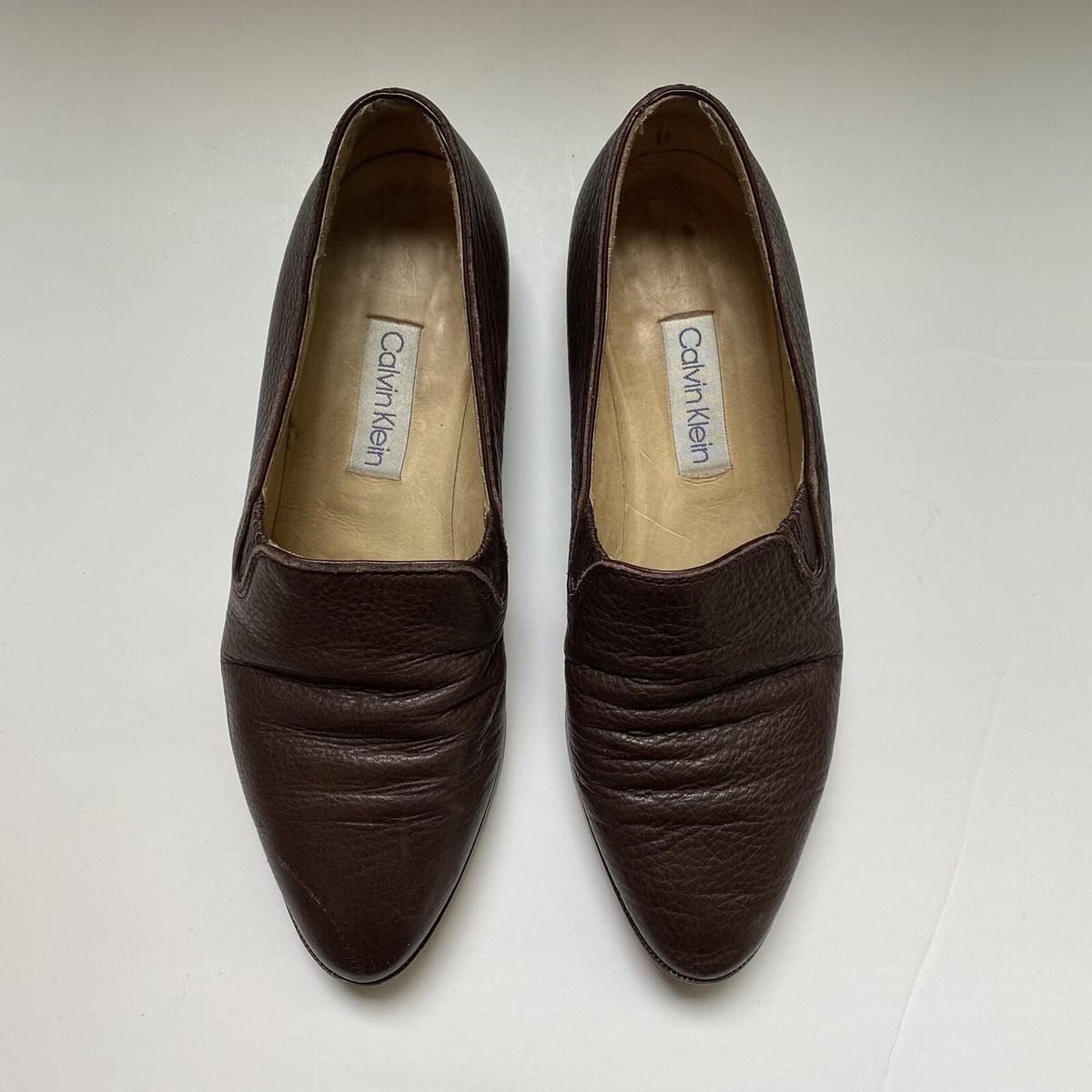 Calvin Klein Collection Brown Leather Loafers Men main image 4
