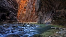 Landscape nature mountains stream rocks stones water Custom Gaming Mat Desk