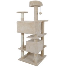 53" Cat tree Tower Great For Multiple Cats Scratcher Play House Condo Pet House