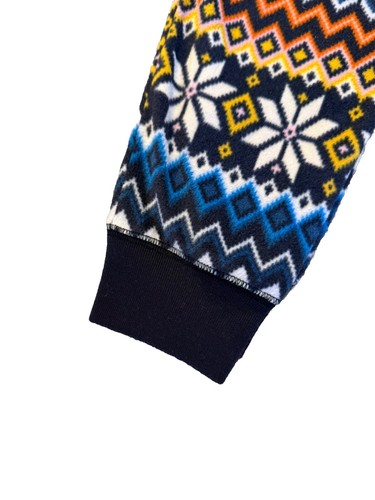 OLD Navy Fair Isle Navy Fleece Lounge Pants Pockets Size 6/7 NWT - Picture 3 of 6