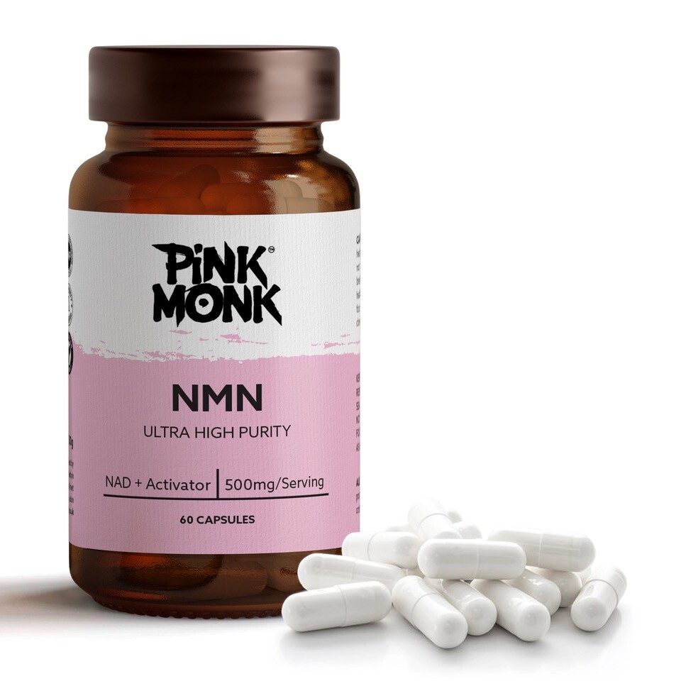 Suplemento NAD estabilizado Pink Monk NMN para energía antienvejecimiento y envejecimiento saludable