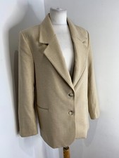 Selected Femme Blazer Jacket Uk 10 Eu 38 Vgc Classic Beige Smart Casual