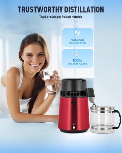 CO-Z 4L 750W Water Distiller Machine 304 Stainless Steel Purifier Distilling HOT - Picture 5 of 14