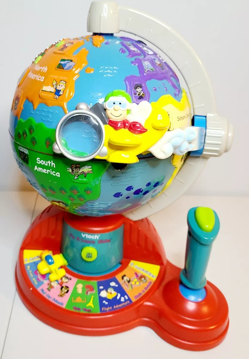 Vtech Fly And Learn Globe Interactive Educational Talking Kids Atlas  Geography