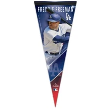 FREDDIE FREEMAN #5 LOS ANGELES DODGERS ROLL UP FELT PENNANT 12"x30" WINCRAFT 