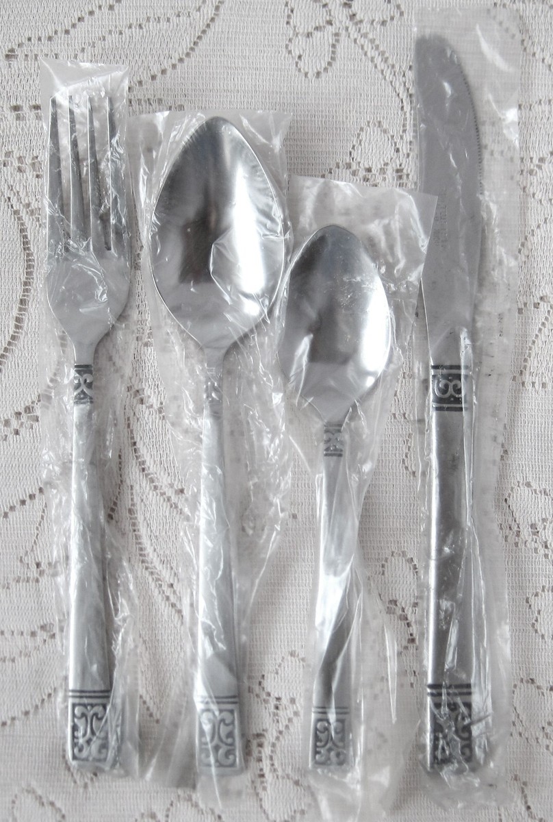 COOK-O-MATIC Stainless Korea New 4 Piece Place Setting SEVILLE | eBay