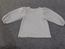 Loft Sweater XS gray pullover stretch knit womens crewneck cotton