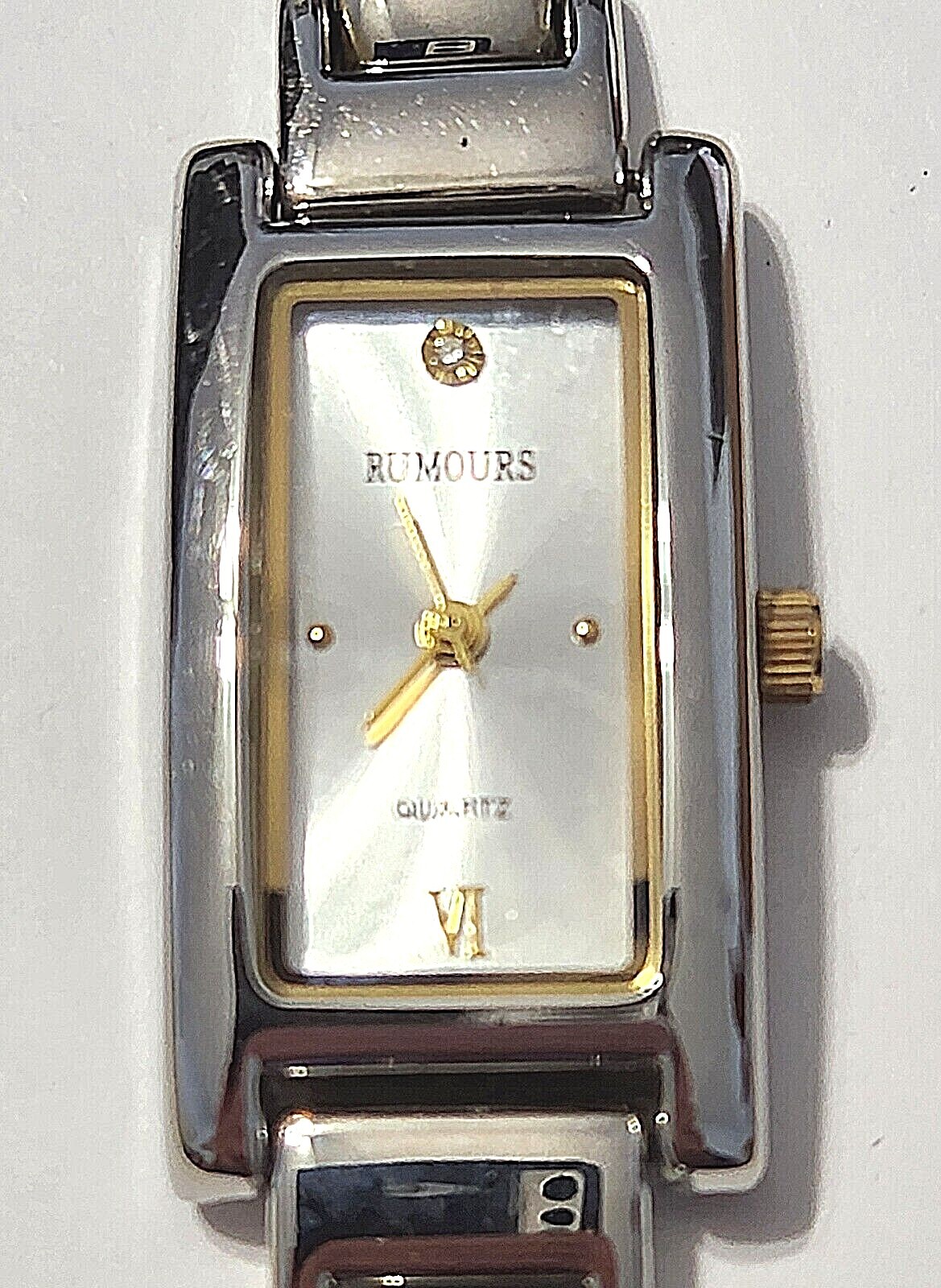 RUMORS LADIES' SILVER TONE RECTANGULAR WRISTWATCH - image 2