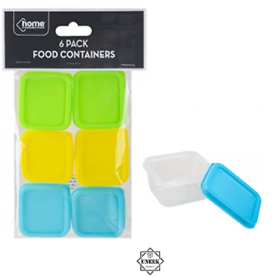 6pk Plastic Mini Food Containers Small, Small Kitchen Storage Containers Plastic