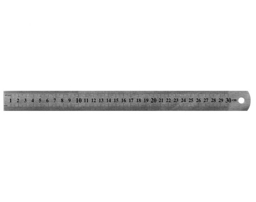 Stahl Lineal 300 mm Maßstab Metalllineal metrisch + zöllig Stahllineal