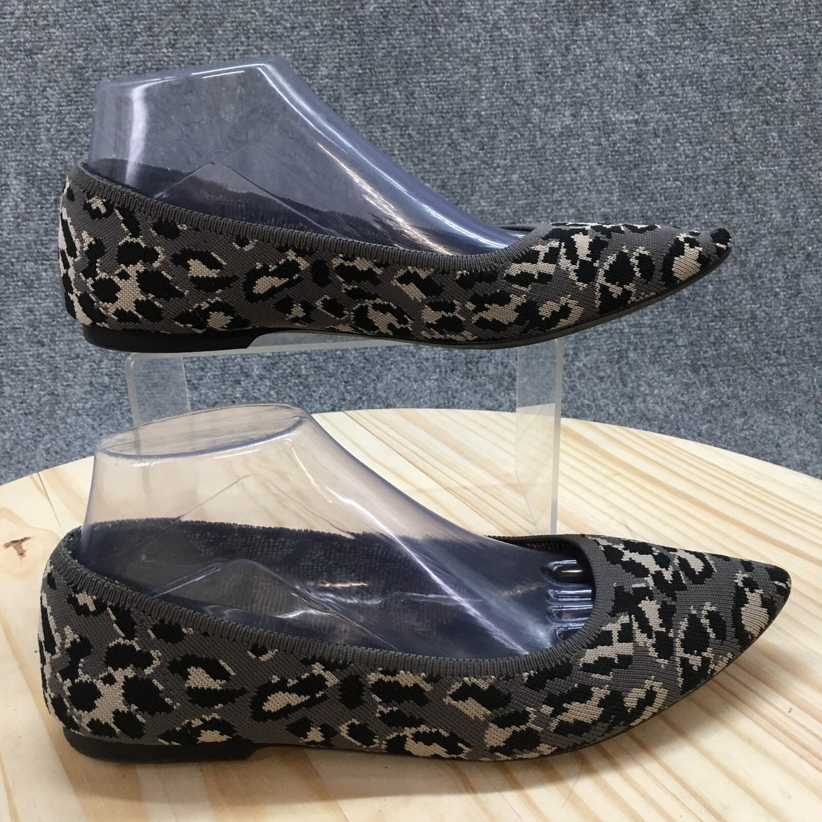 Alfani Step N Flex Shoes Womens 9M Poppy Slip On Flats Gray Faux