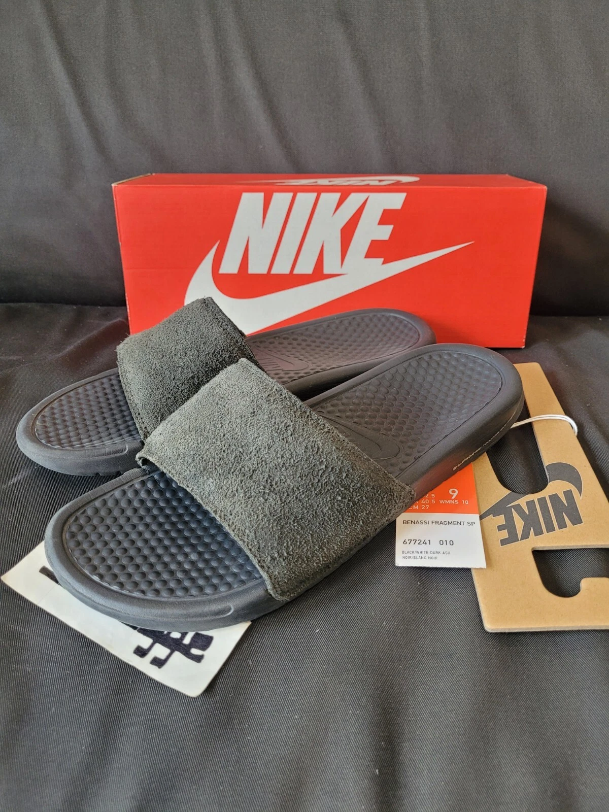 NIKE x FRAMMENT DESIGN BENASSI SP SLIDE PER PISCINA AOYAMA taglia 9 CENERE SCURA