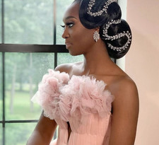 Handmade Crystal Rhinestone Wedding Hair Vine Silver Leaf Bridal Boho Headpiece