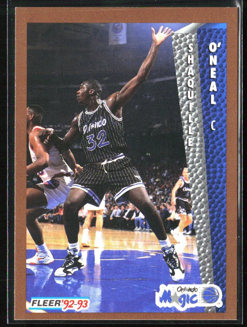 1992 - 1993 Fleer Shaquille O'Neal Orlando Magic #401 Rookie RC Card