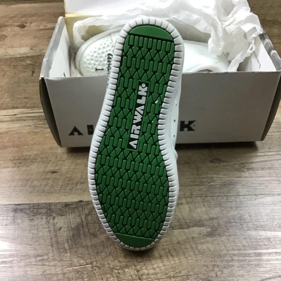 Zapatos de skate de cuero blancos talla 5 Airwalk Jim Golf Airwalk Stock muertos años 90 raros Foto 3 de 4