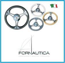 VOLANTE RUOTA TIMONE 3 RAZZE INOX E POLIURETANO Ø350 MM - PER BARCA GOMMONE - A