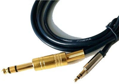 SELLX247® Klinke Klinken Anschluss Kabel HiFi 3,5mm auf 6,3mm AUX Metall STECKER Premium