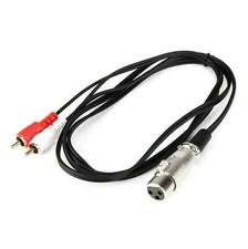 1.5M 3-Pin XLR Female to Dual RCA Male Y Splitter Patch Cable Audio Stereo Cord