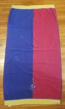 Welspun Sailboat & Stars Nautical Blue Yellow Red Beach Towel Approx 55"x30"