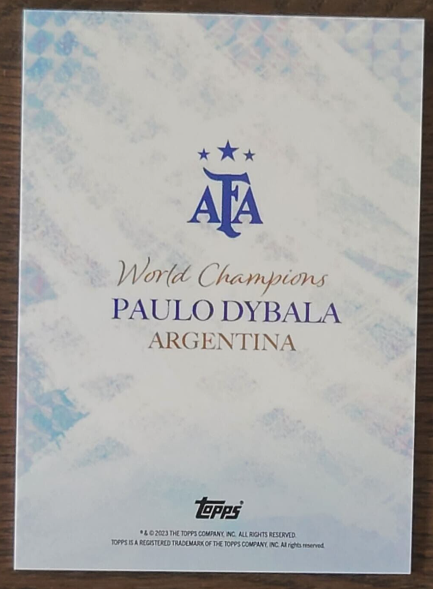2023 Topps World Champions 2022 Argentina DYBALA /49 Purple Foil